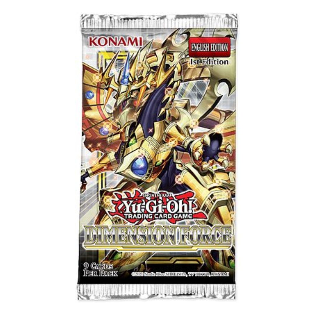 Yu-Gi-Oh! Dimension Force Booster pack med häftiga kort